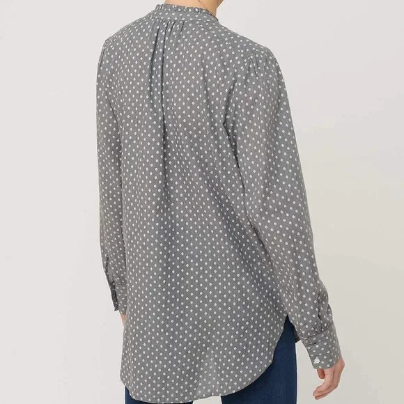 LOFT | Dotted Ruffle Collar Shirt - Picture 2 of 4